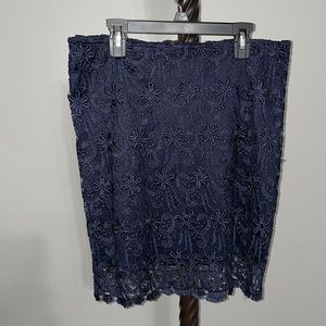 Umgee USA Navy Blue Lace Skirt Large